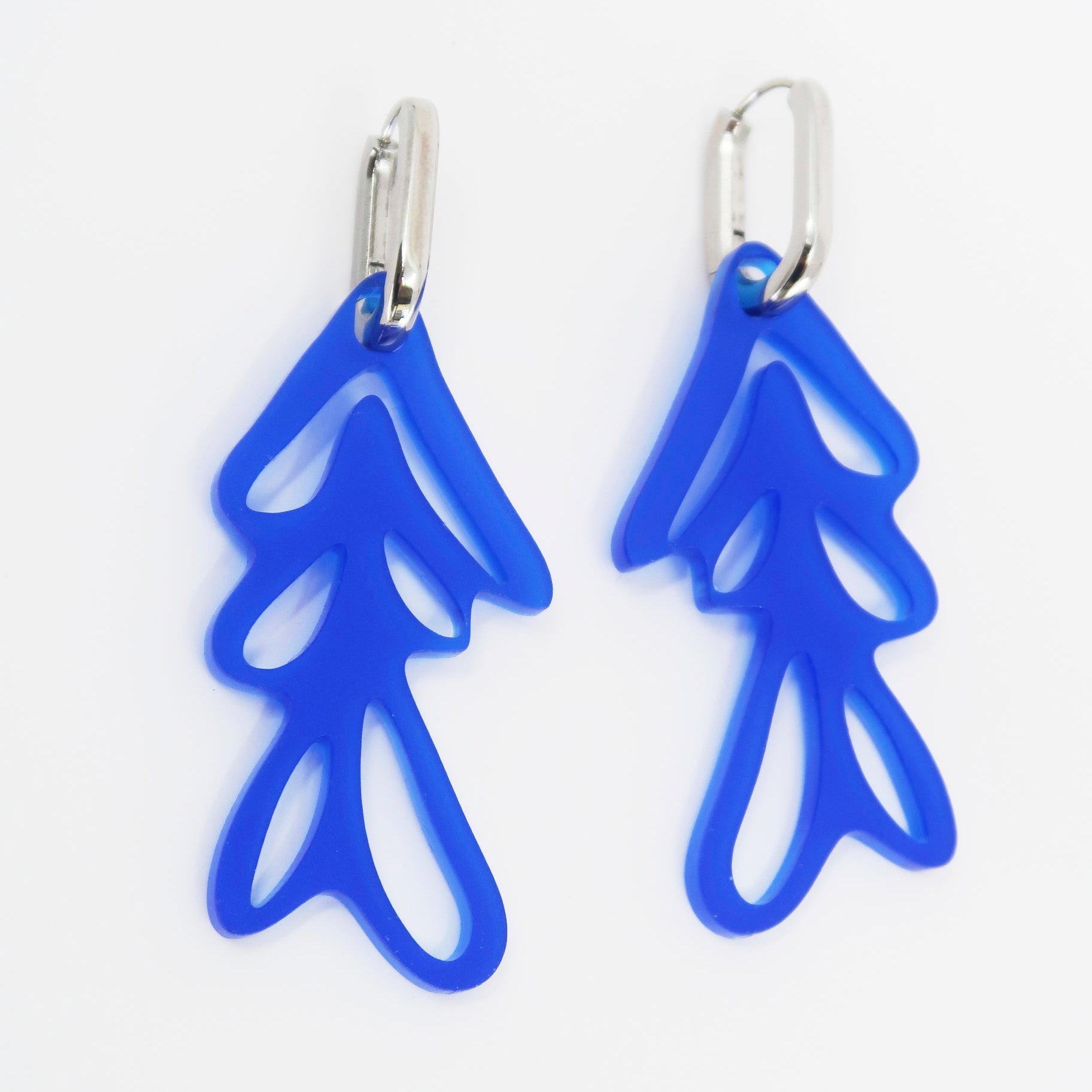 ALGAE 01 Ohrringe mit Edelstahl Klappcreolen