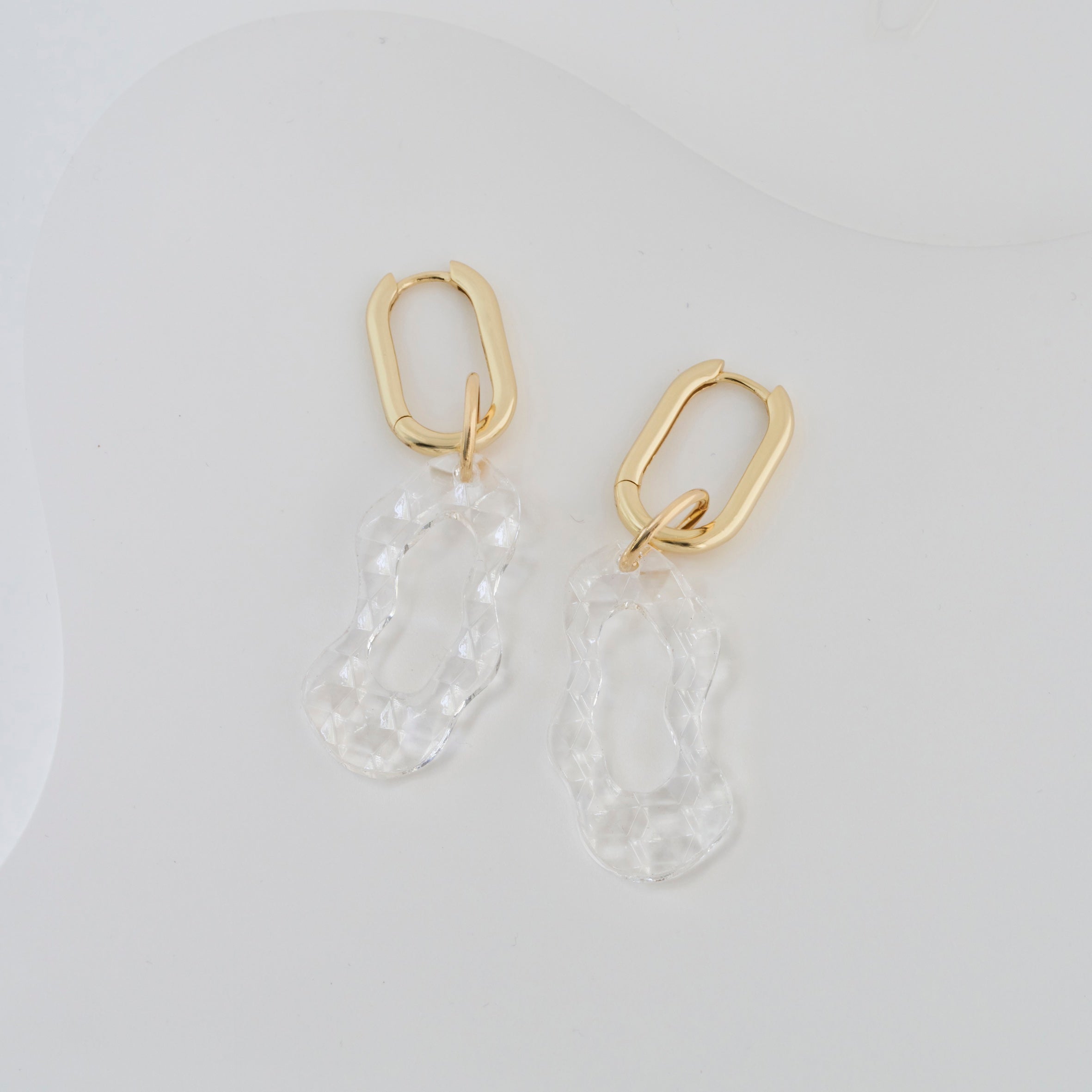 Gigi - crystal with gold-plated hoops