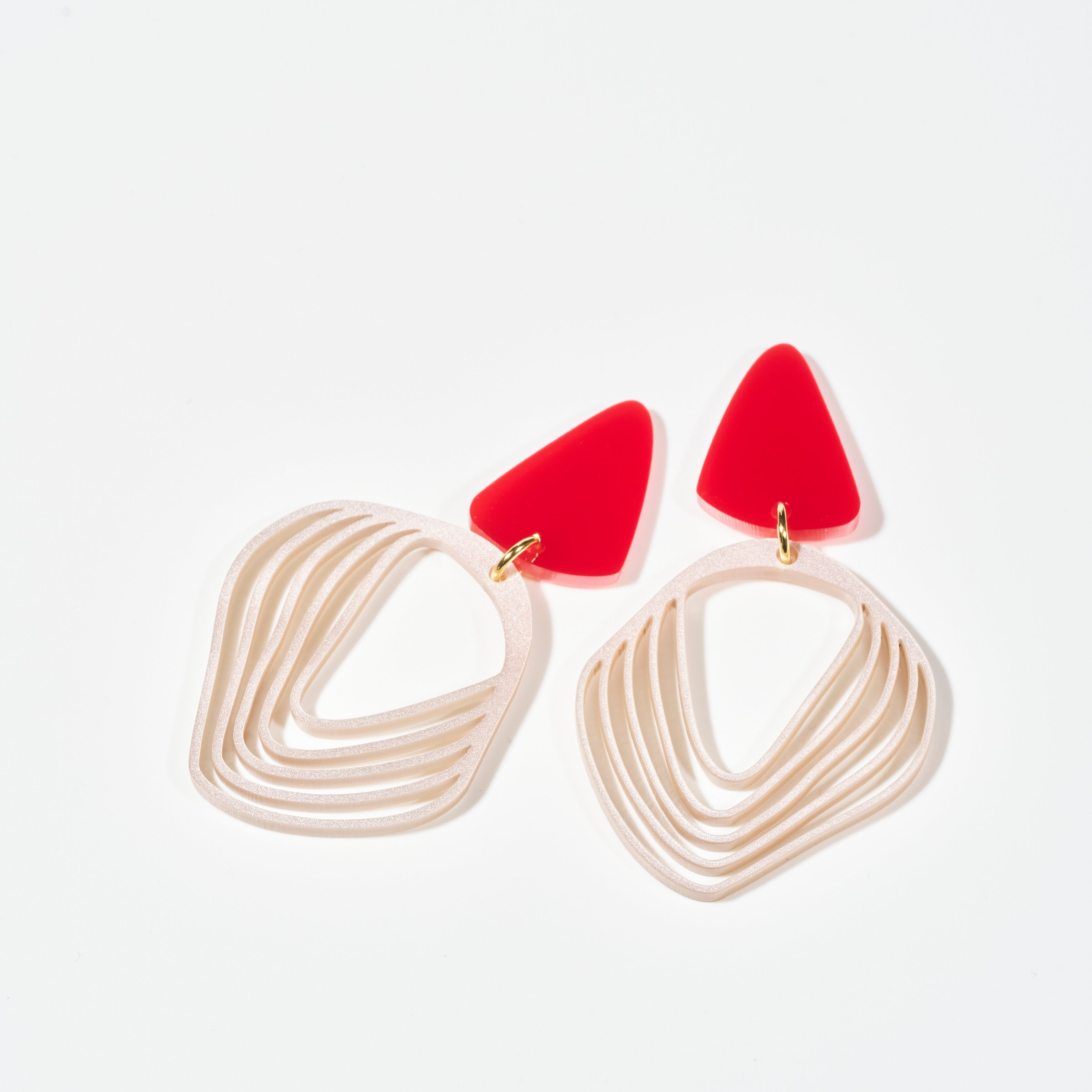 Anikó - pearly rose & deep red