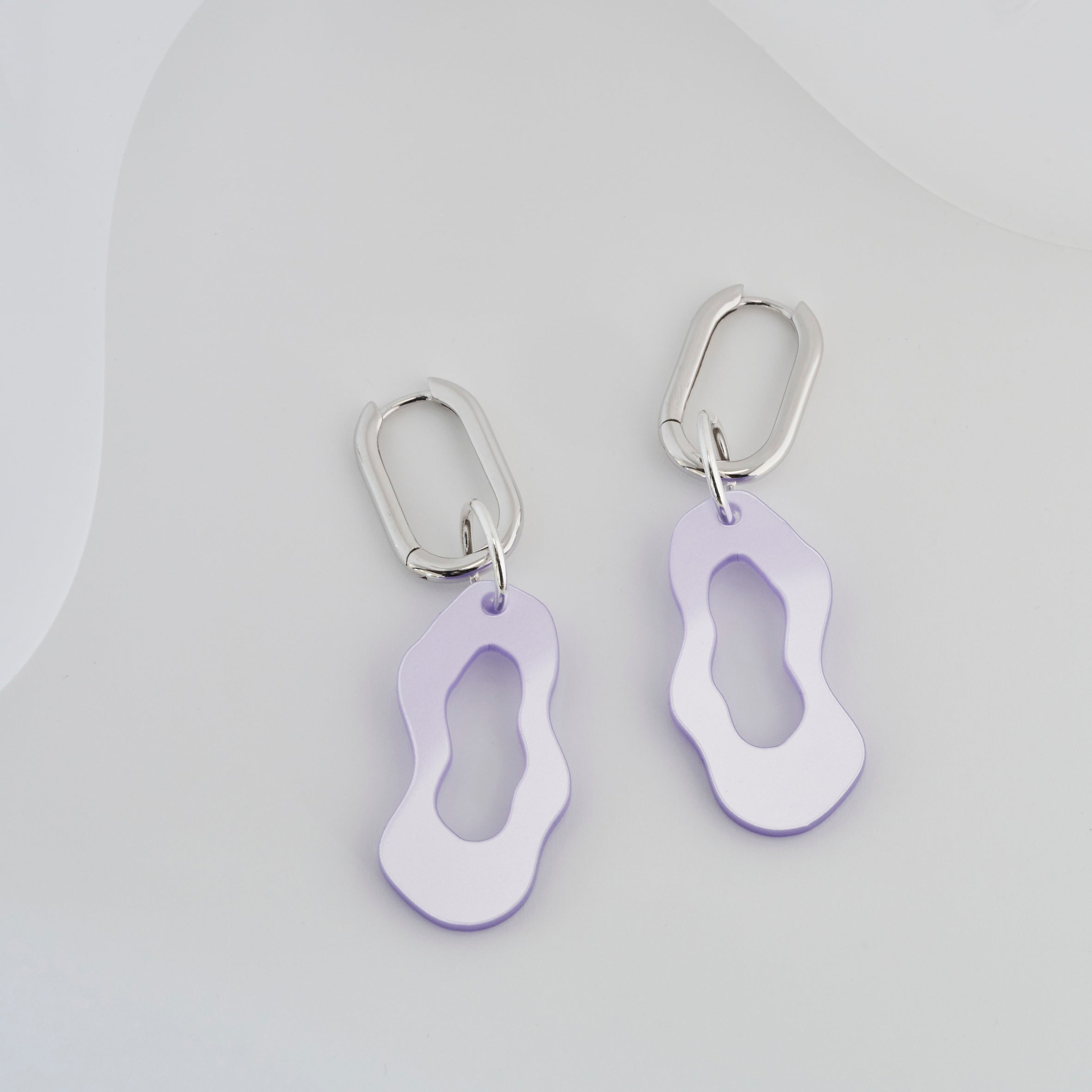 Gigi - pearly lavender-Silber Kreole-Veronica Antonucci